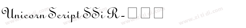 Unicorn Script SSi R字体转换